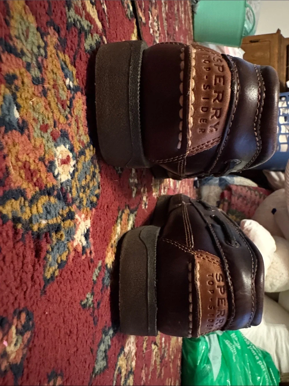 Sperry Men’s Dark Brown Leather Boat Shoes
